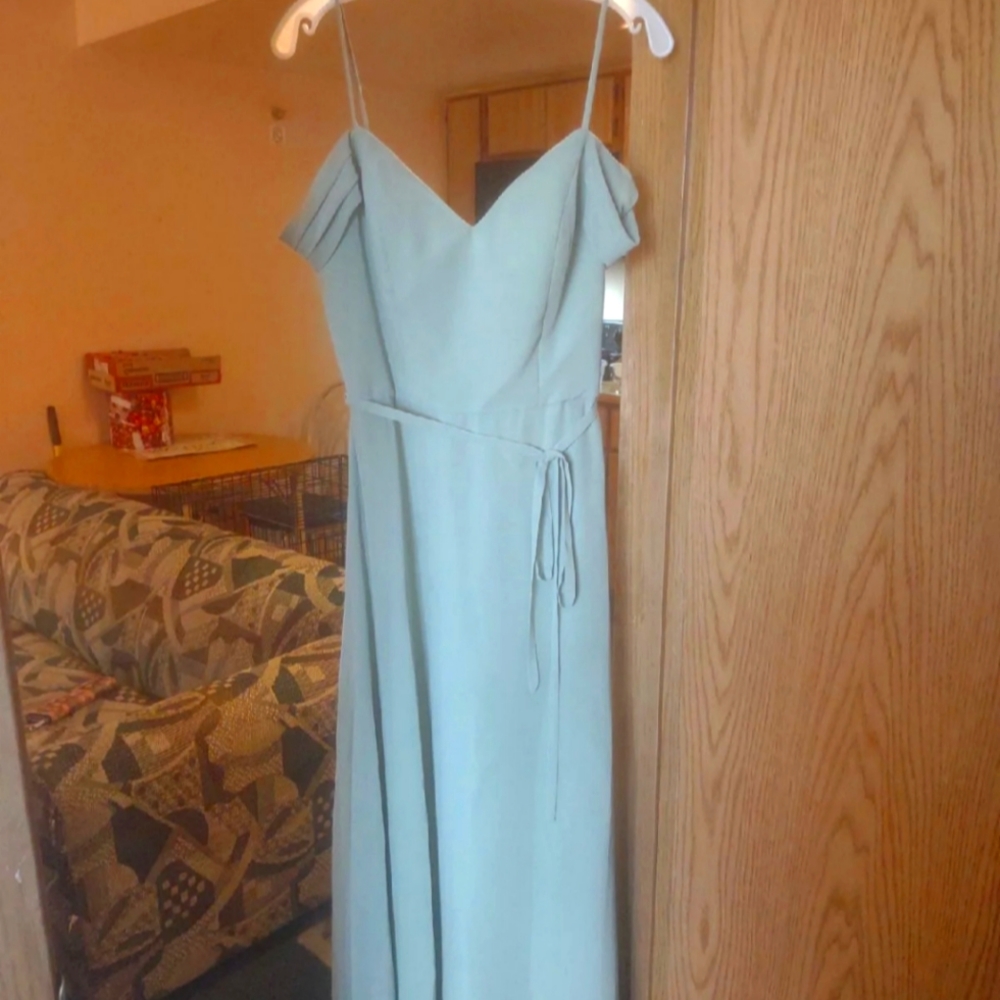 Mori Lee mint corset gown, NWOT. Size 12